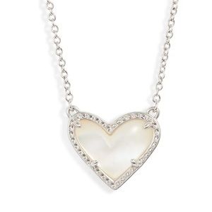 Kendra Scott Ari Heart White Necklace